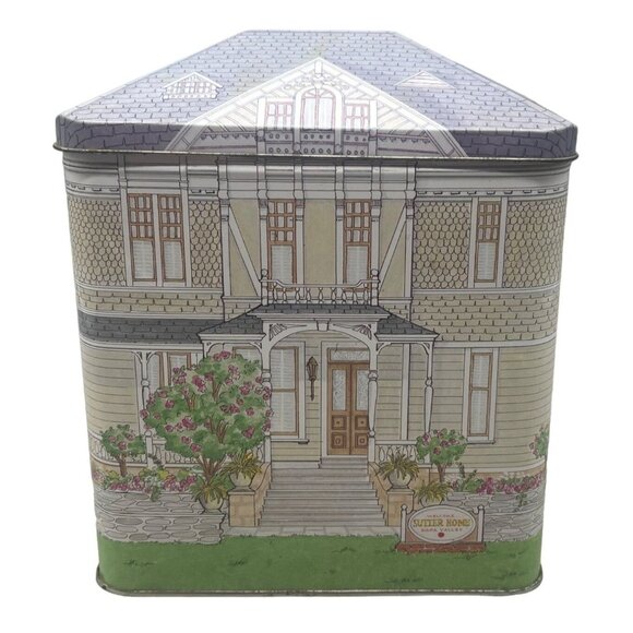empty tin trinket box Victorian Sutter home napa valley rectangle floral READ - Picture 1 of 10